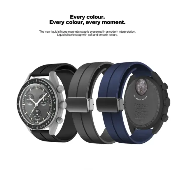 Silicone Strap for Omega MoonSwatch Planet Watch - Image 2