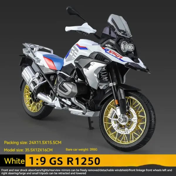 BMW R1250 GS Adventure Alloy Diecast Motorcycle Model - Image 7