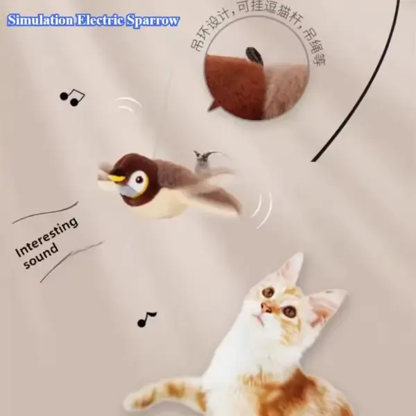 Hot Cat Interactive Flying Bird Cat Toy - Image 4