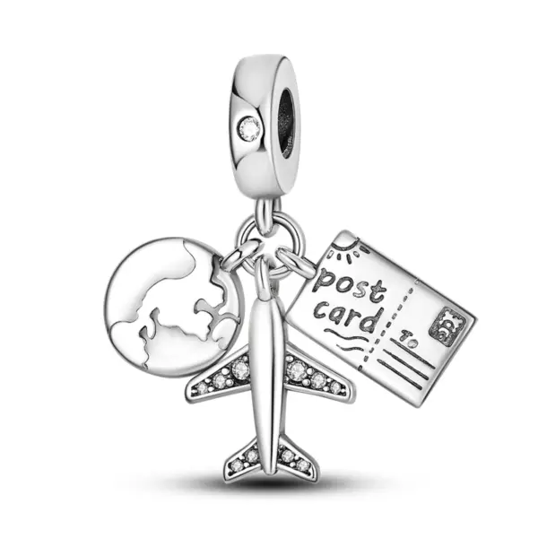 Travel Rome Paris Plane Charm for Jewelry - Image 18