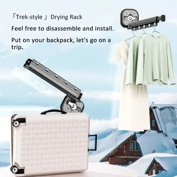 Wall-Mounted Retractable Clothes Drying Rack - Image 4