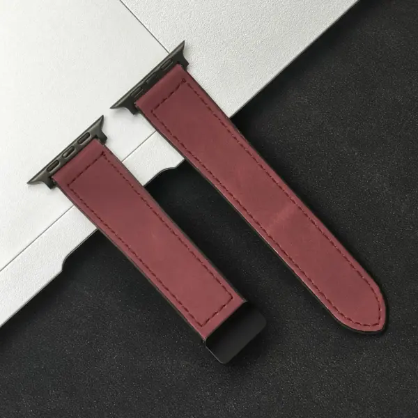 Silicone Leather Strap for Apple Watch 44mm/49mm - Image 18