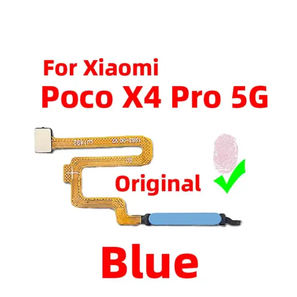 Original Xiaomi Poco X4 Pro 5G Fingerprint Sensor Flex - Image 2