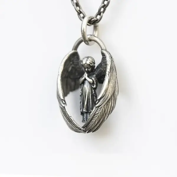 Vintage Gothic Skull Jesus Cross Pendant Necklace - Image 46