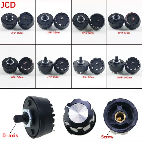 High Temp Rotary Gear Switch for Juicers Model 2-10 - Image 2
