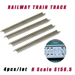 4pcs N Scale 1:160 Railway Track Set S158.5