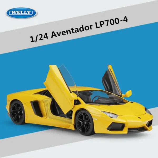 WELLY 1:24 Lamborghini Aventador Diecast Model - Image 12