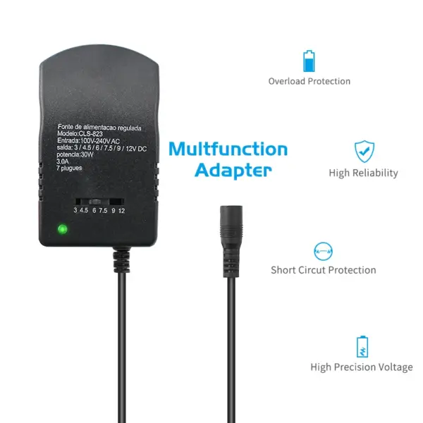 Adjustable Multi-Voltage Power Supply Adapter 220V to 3-12V - Image 4