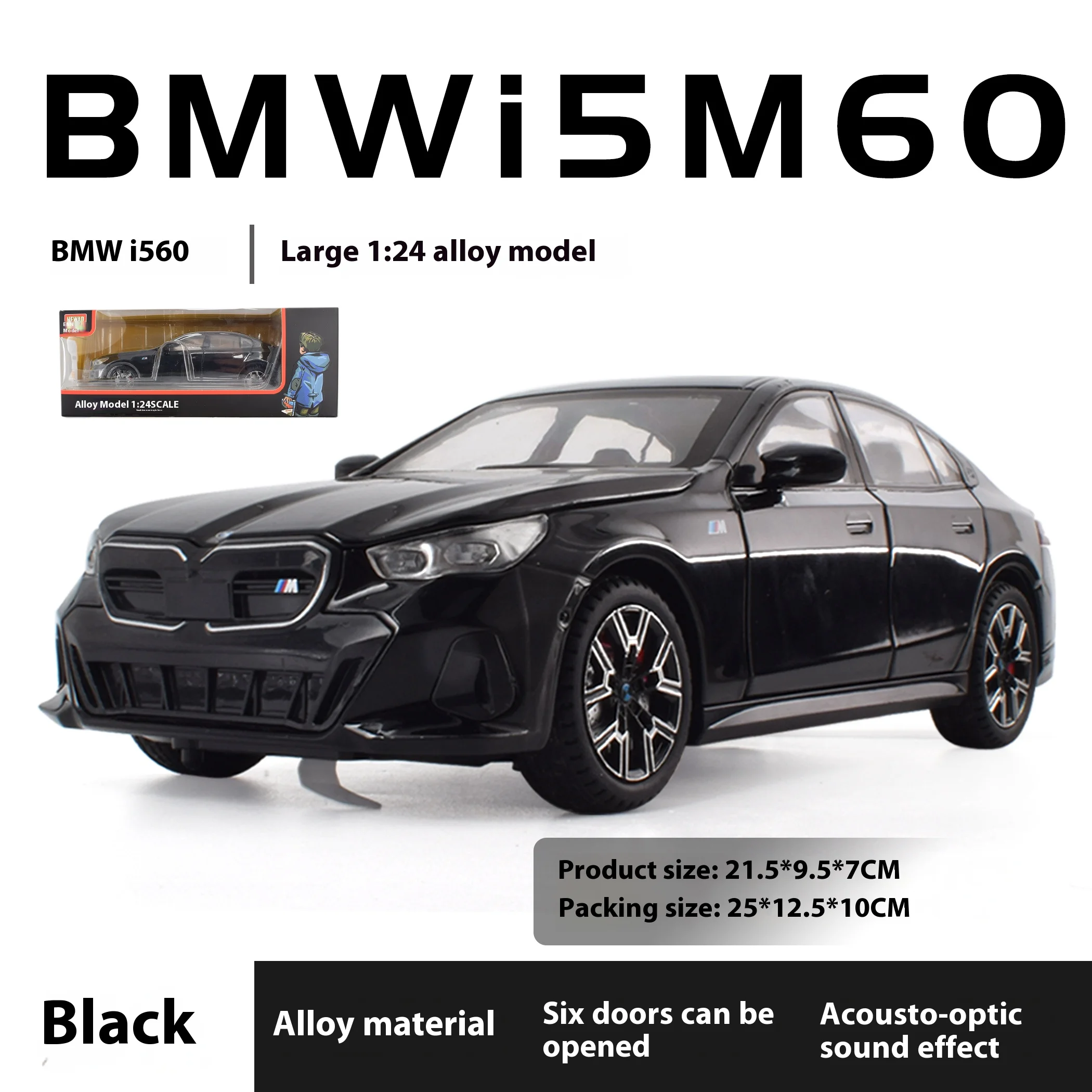 1:24 BMW I5 M60 Xdrive Diecast Model Car 11 1:24 BMW I5 M60 Xdrive Diecast Model Car - Image 11