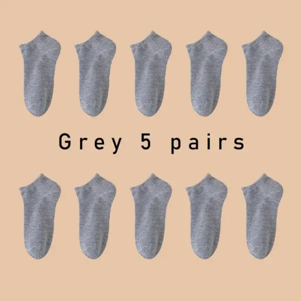 Unisex Low Cut No Show Ankle Socks — 5 Pairs - Image 9