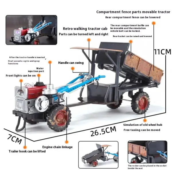 Maisto 1:24 Diecast Walking Tractor Model - Image 2