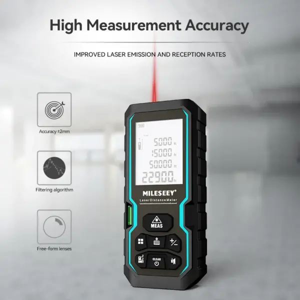MILESEEY S6 Laser Tape Measure 100M Rangefinder - Image 2