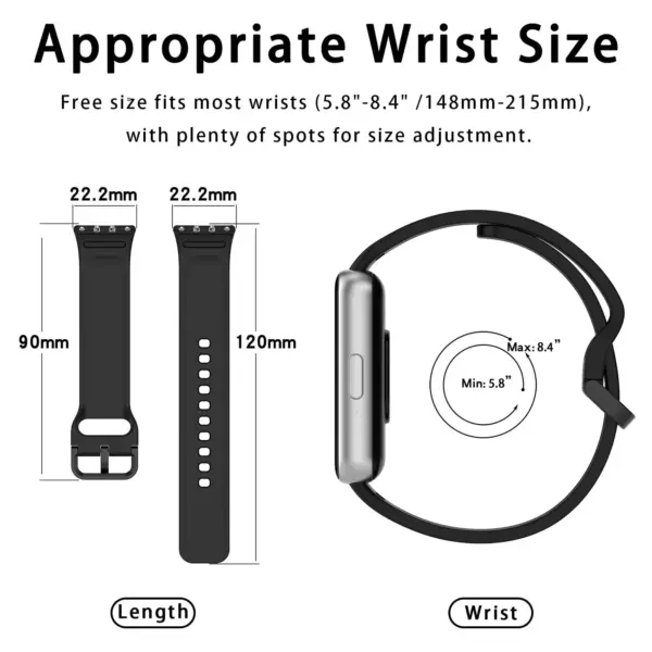 Silicone Strap for Samsung Galaxy Fit 3 Smartwatch - Image 6