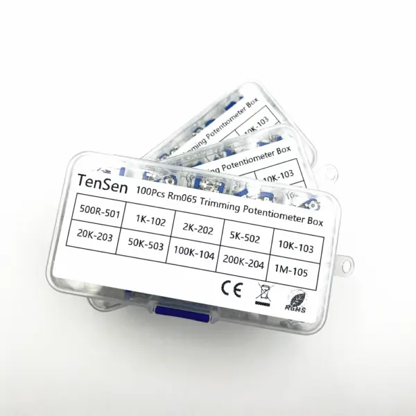 100-Pack Carbon Film Trimpot Assortment Kit for Electronics - Image 4