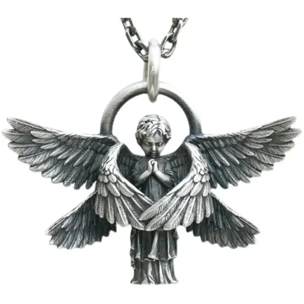 Vintage Gothic Skull Jesus Cross Pendant Necklace - Image 45