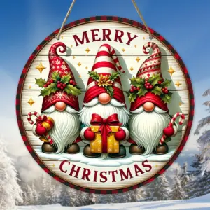 Merry Christmas Gnome Wooden Yard Sign 7 S074661e57a1c48a3a4f20d3595da3900Z