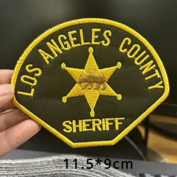 US Sheriff Embroidered Patch with Hook & Loop - Image 3