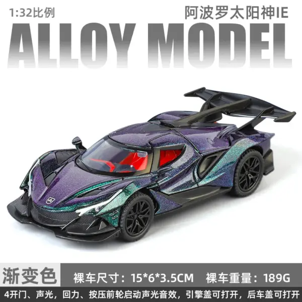 32 Apollo IE Diecast Model Car with Light and Sound - Image 7