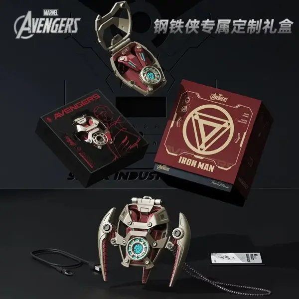 Marvel Iron Man Bluetooth Earbuds with RGB Lighting - Image 2