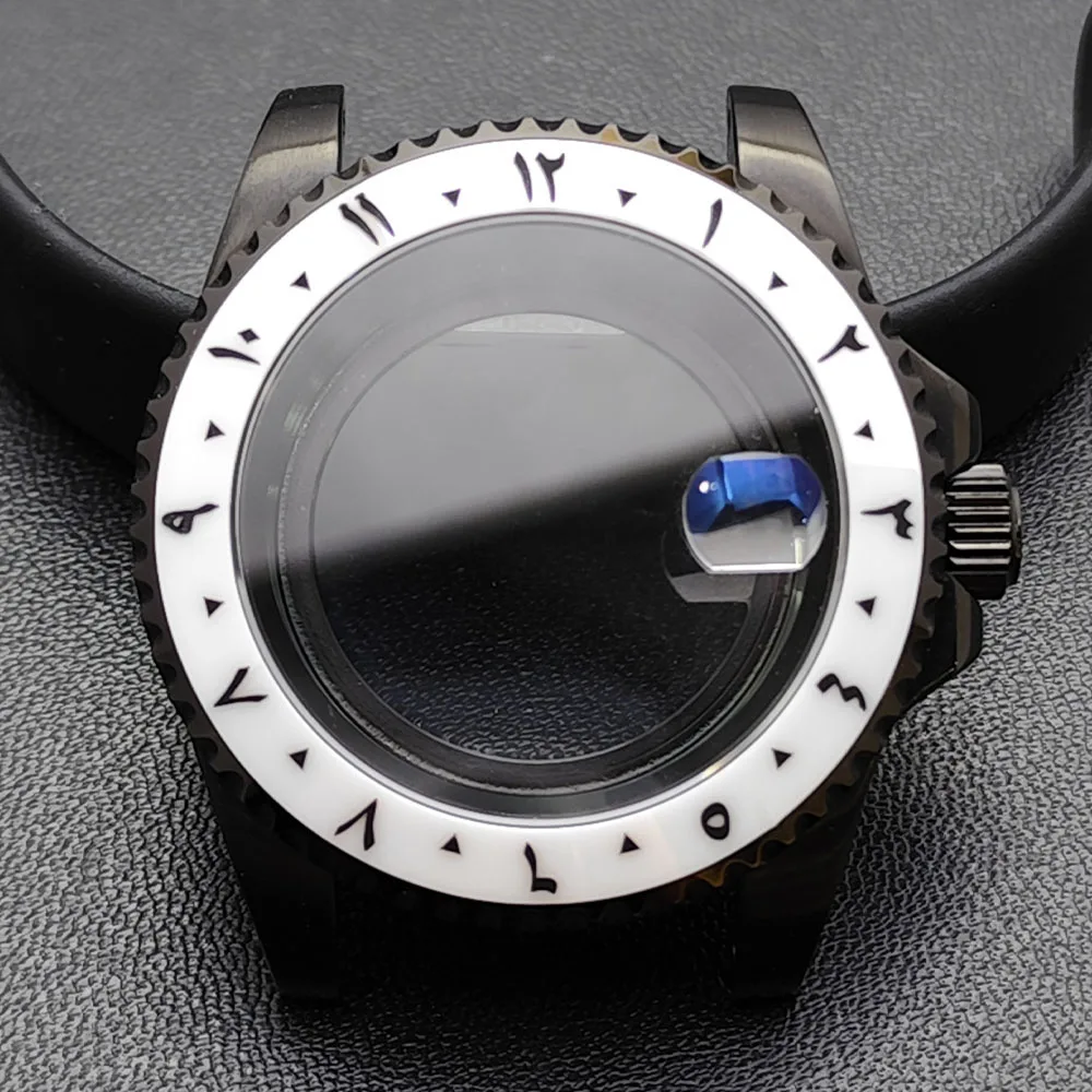 GMT 40.5mm Bidirectional Sapphire Watch Case for NH34/NH35 34 GMT 40.5mm Bidirectional Sapphire Watch Case for NH34/NH35 - Image 34