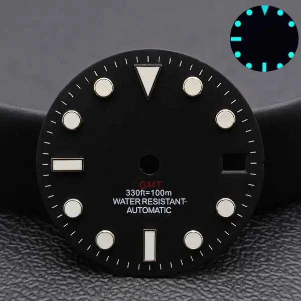 NH34/NH35 Caliber Watch Dial with Blue-Green Luminous Finish - Image 21