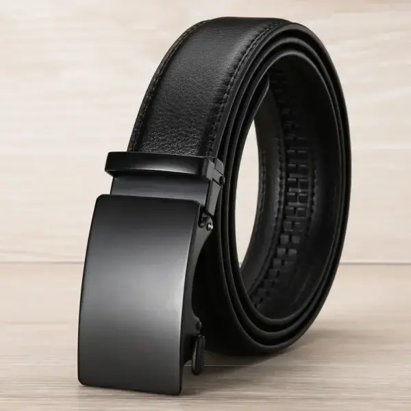 Men's Automatic Buckle Leather Business Belt - Image 5