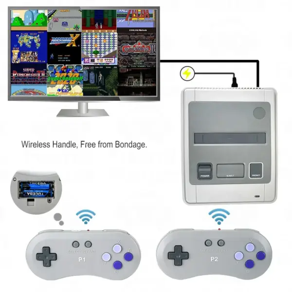 Retro Gaming Console SFC52HD with 350 NES Games - Image 2