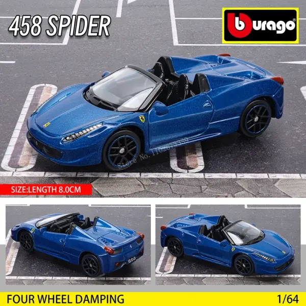 Ferrari 1:64 Diecast Model Car Toy for Collectors - Image 3