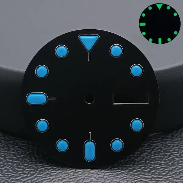 28.5mm Green/Black Dual Calendar Watch Dial for NH36 - Image 23