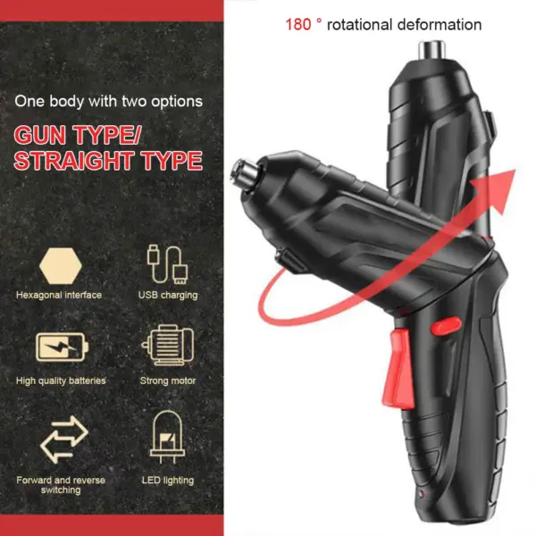 3.6V Rechargeable Cordless Electric Screwdriver Set - Image 2