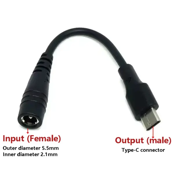 DC Power Adapter Cable 5.5x2.1mm to Micro/Mini/Type C - Image 3