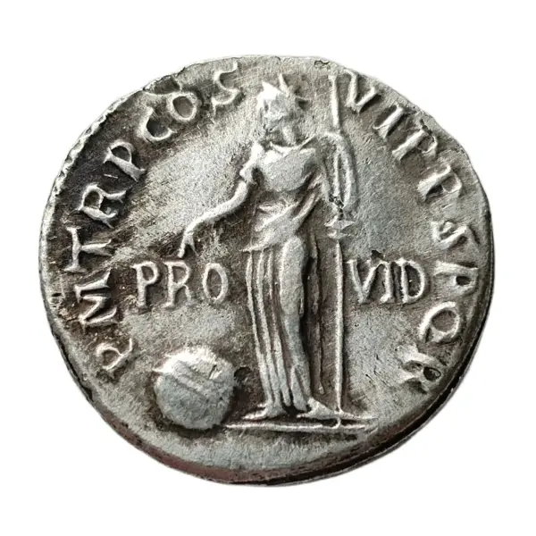 Ancient Roman Denarius Coin Replica 19mm Silver Plateau - Image 2