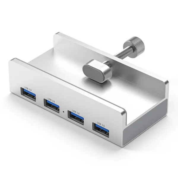 Aluminum USB Type C 3.0 Hub with Clamp Dock - Image 10