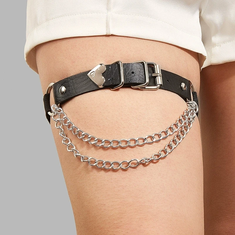 Women’s Heart-Shaped Leg Chain Garter 3 Women’s Heart-Shaped Leg Chain Garter - Image 3