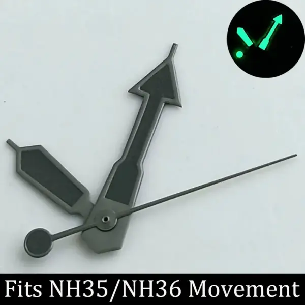 28.5mm Green/Black Dual Calendar Watch Dial for NH36 - Image 36
