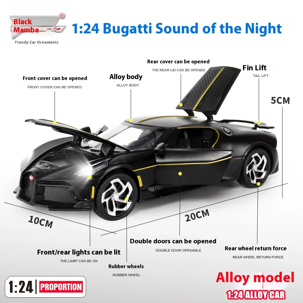 1:24 Bugatti La Voiture Noire Diecast Model 5 1:24 Bugatti La Voiture Noire Diecast Model - Image 5