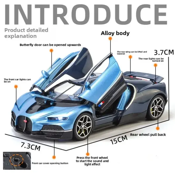 1/32 Bugatti Tourbillon Diecast Car Model - Image 4