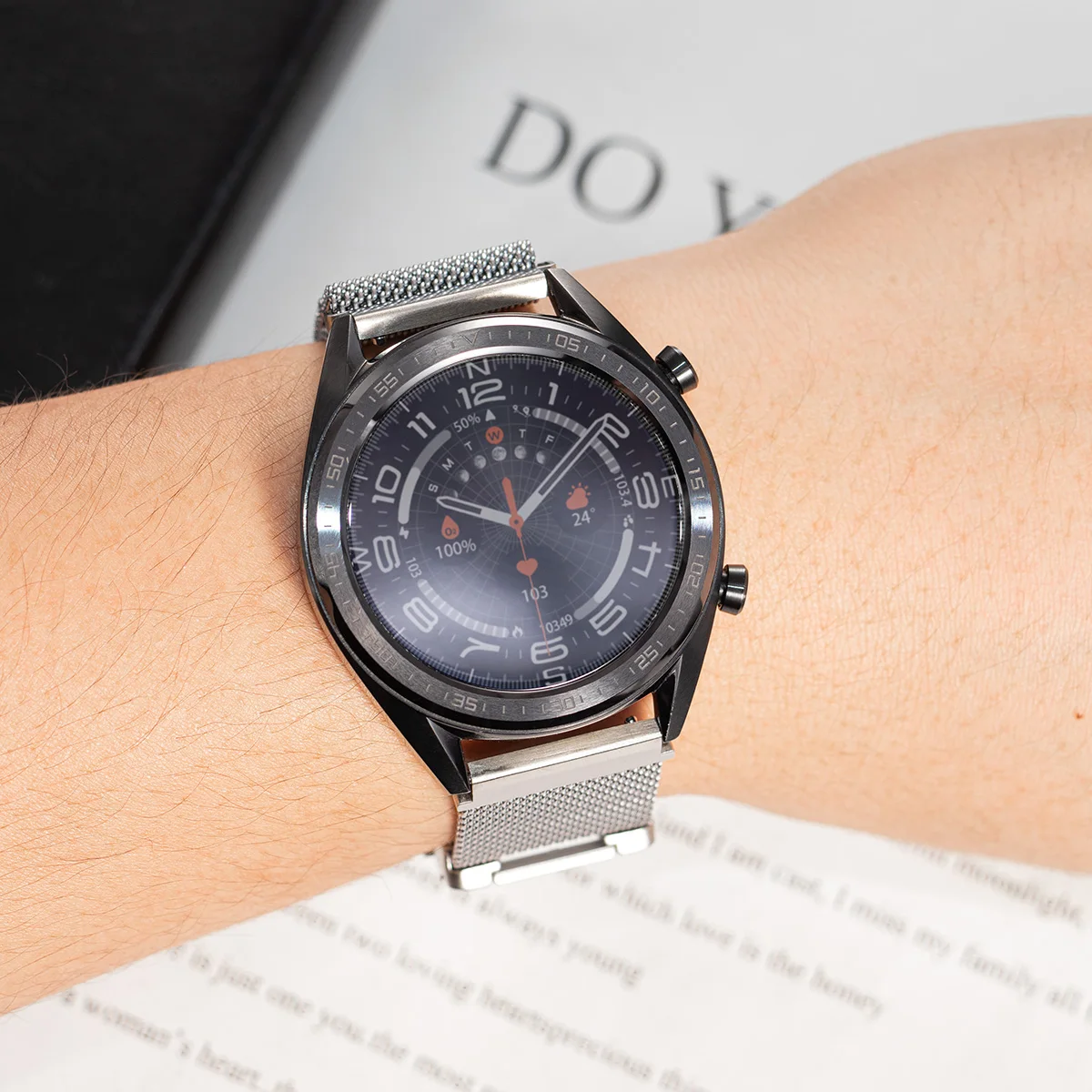 22mm Stainless Steel Parachute Buckle for Huawei Watch GT5 4 22mm Stainless Steel Parachute Buckle for Huawei Watch GT5 - Image 4