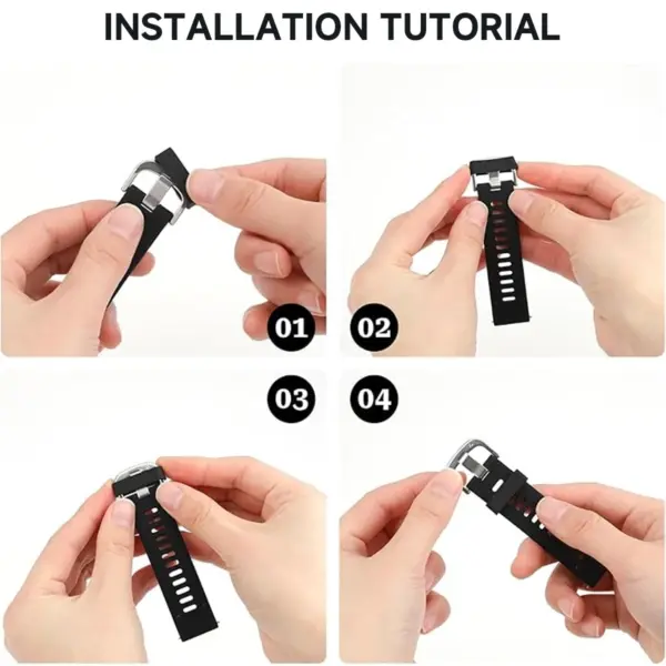Silicone Watch Buckle Loop Ring 18-30mm Replacement - Image 2