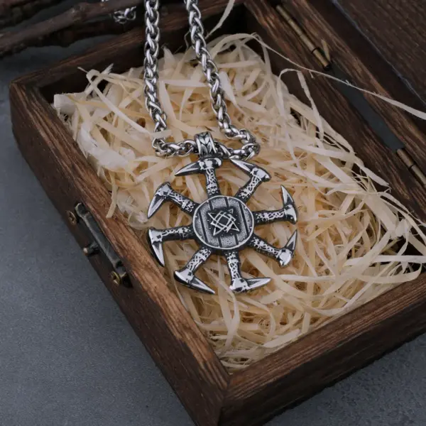 Vintage Viking Raven Necklace Men’s Norse Amulet - Image 2