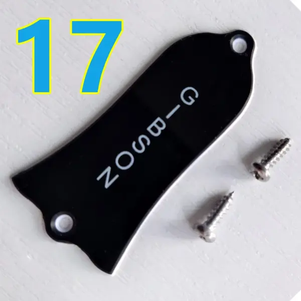 Black 2-Ply Guitar Truss Rod Cover for LP & SG - Image 8