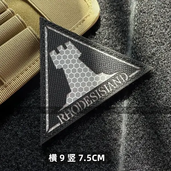 IR Reflective Rhodes Island Morale Badge for Tactical Bags - Image 4