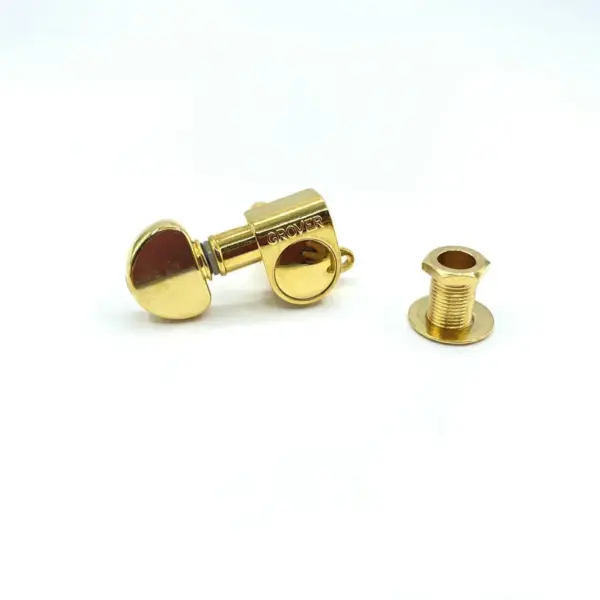 Grover L6 Chrome and Gold Tuner Key for Electric Guitar - Image 2