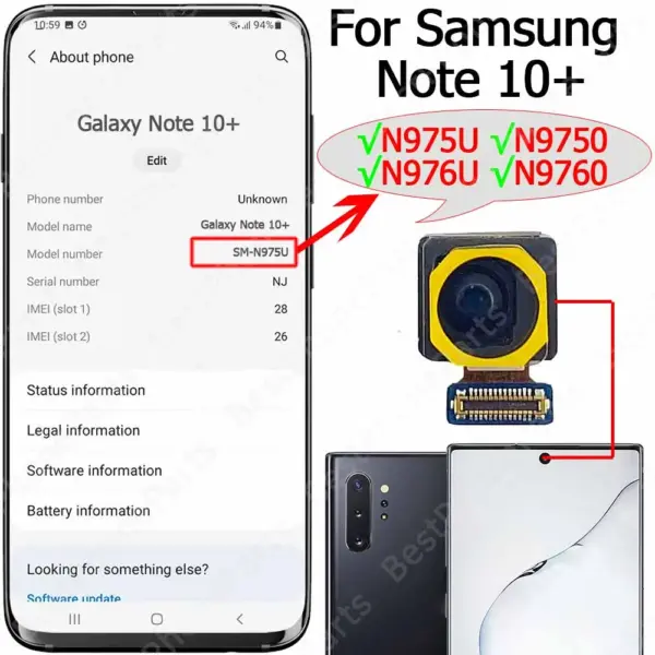 Samsung Galaxy Note 10 Lite Front Selfie Camera Module - Image 8