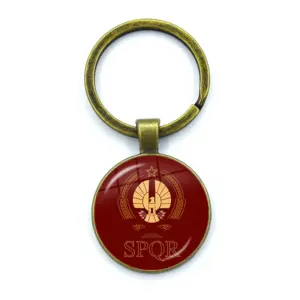 Retro SPQR Roman Legion Glass Pendant Keychain 20 S0b30ba42e9cd4e3c8a40821fadd34d38q