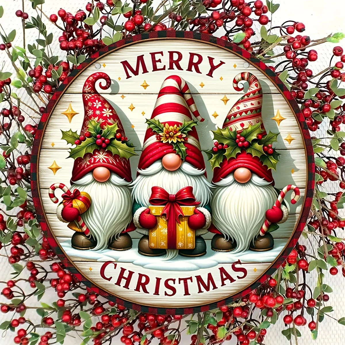 Merry Christmas Gnome Wooden Yard Sign 4 Merry Christmas Gnome Wooden Yard Sign - Image 4