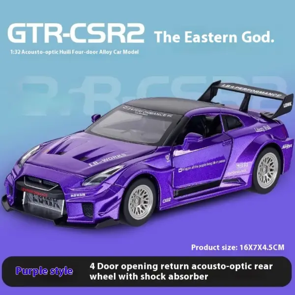 32 Skyline Nissan GTR CSR2 Diecast Model Toy - Image 11