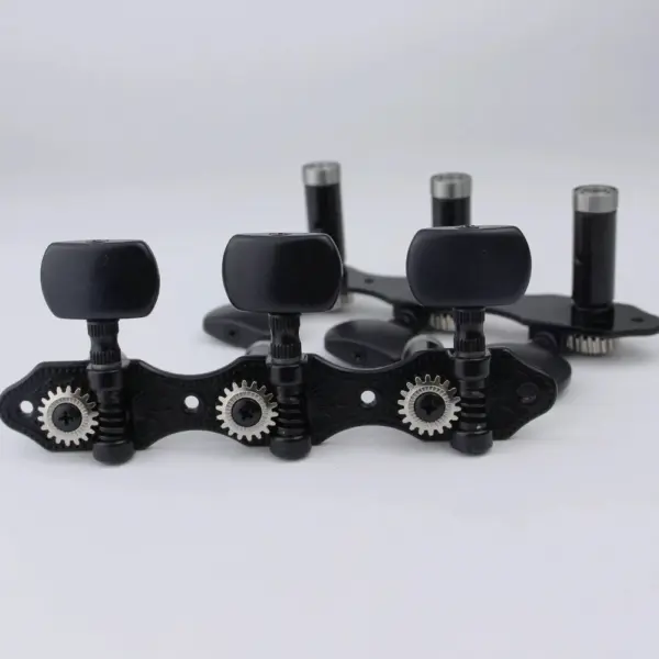 Classic Black Steel Guitar Tuner and Tuning Pegs Set - Image 4