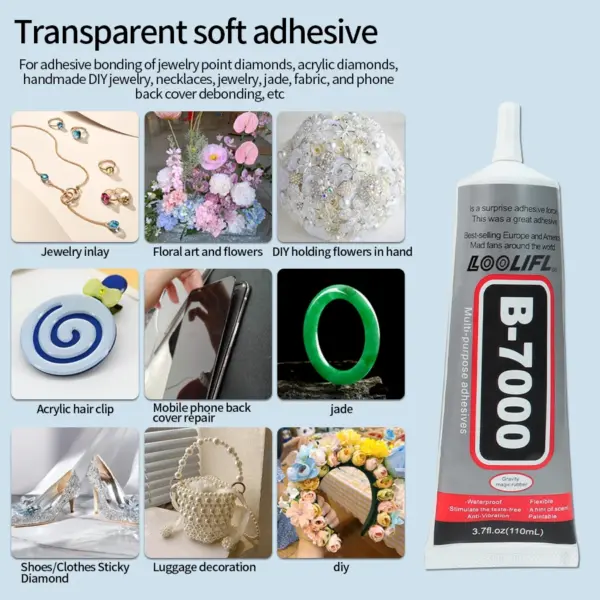 LOOLIFL B-7000 Clear Contact Adhesive 15/25/50/110ML - Image 6