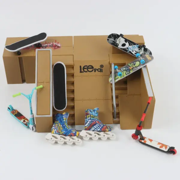 Finger Skateboard Mini Skate Park Ramp Set QTG-15 - Image 2